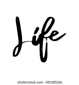 life logo hand lettering word 260nw 492185266