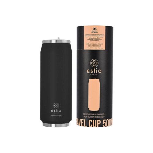 ποτήρι θερμός 500ml estia save the aegean black matte 01 7843